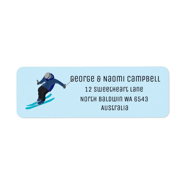 Skiing Label (Front)