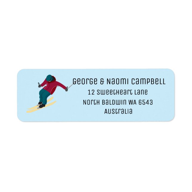Skiing Label (Front)