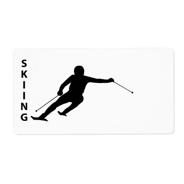 Skiing Label (Front)