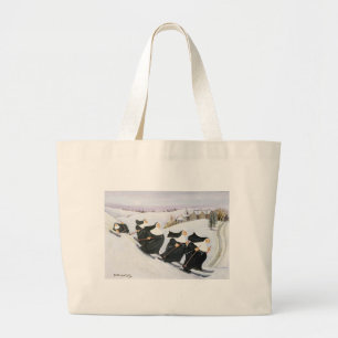 Skiing Large Tote Bag