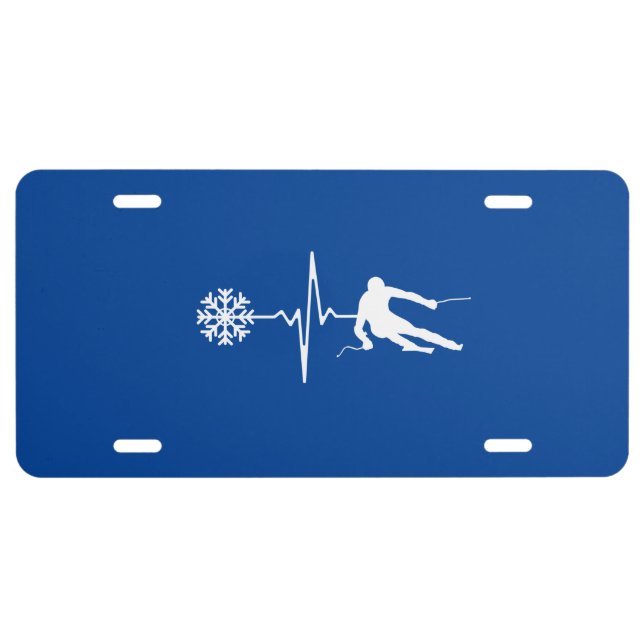 Skiing License Plate (Front)