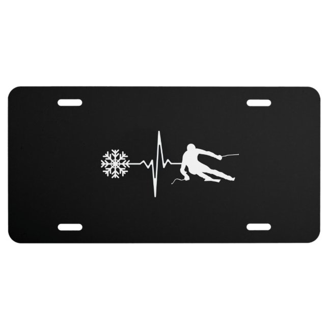 Skiing License Plate (Front)