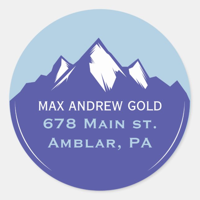 SKIING LIFT TICKET Invitation Return Address Seal (Front)