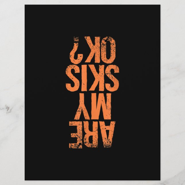 Skiing Lover | Are My Skis Ok? Letterhead (Front)