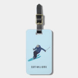 Skiing Luggage Tag