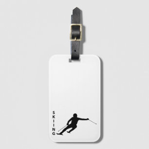 Skiing Luggage Tag