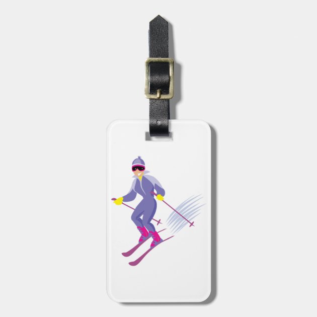 Skiing Luggage Tags | Zazzle