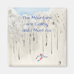 Skiing Magnet