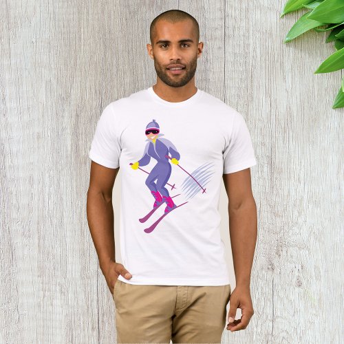 Skiing Mens T_Shirt