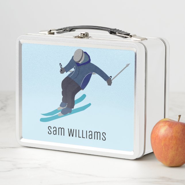 Skiing Metal Lunch Box (In Situ)