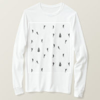 Skiing Modern Black & White Ski Skiers Theme