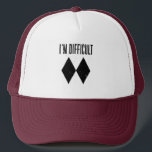 Skiing Mom Winter Birthday Gag Trucker Hat<br><div class="desc">I'm Difficult Skiing gag for any skiing enthusiast. Perfect for any time of the year. Double Diamond design that skiers and future snowboarders would love</div>