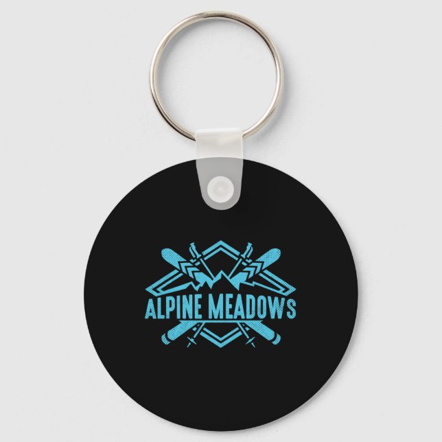 Skiing Mountains Skier Downhill Ski Resort Alpine  Keychain (Front)