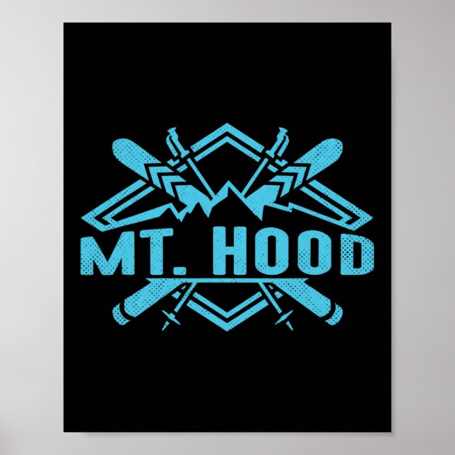 Skiing Mountains Skier Downhill Ski Resort Mt. Hoo Poster (Front)