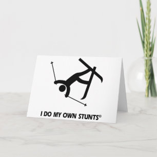 Skiing My Own Stunts Card