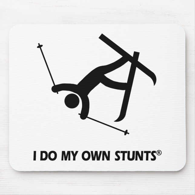 Skiing My Own Stunts Mouse Pad (Front)