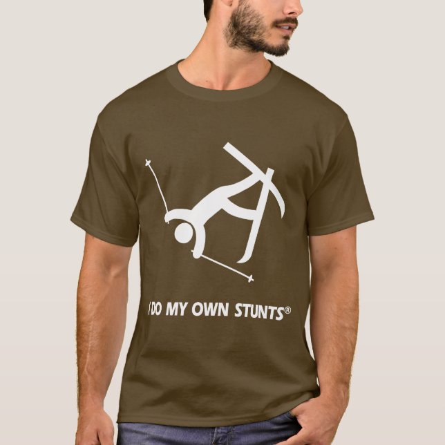 Skiing My Own Stunts T-Shirt (Front)