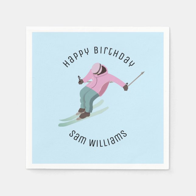 Skiing Napkins (Front)