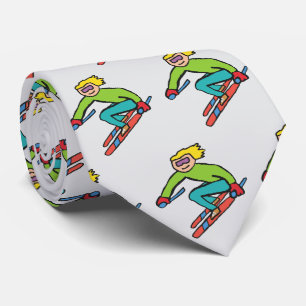 Skiing Neck Tie