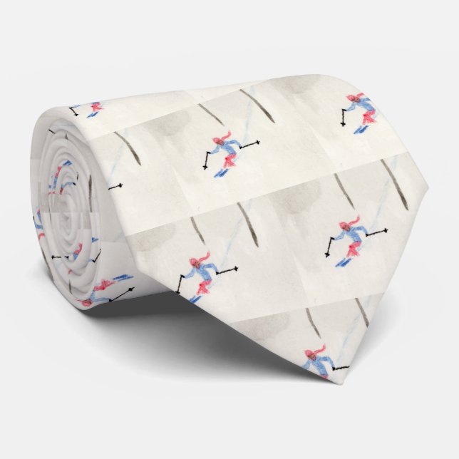 Skiing Neck Tie (Rolled)