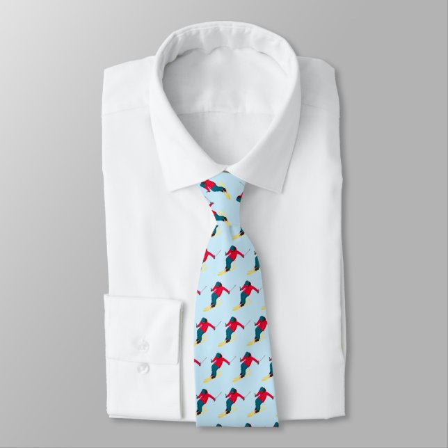 Skiing Neck Tie (Tied)