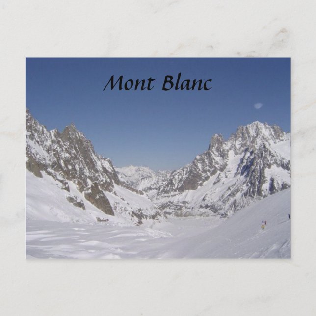 Skiing on a Glacier Postcard (Front)