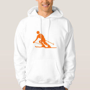 Skiing - Orange Hoodie