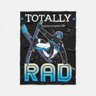 Skiing Outfit Nordic Skier Ski Totally Rad Fleece Blanket