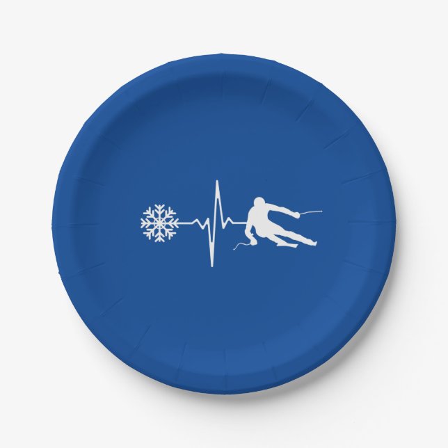 Skiing Paper Plates (Front)