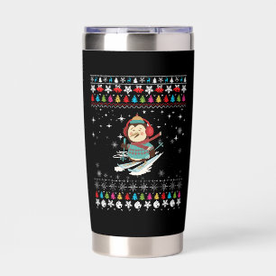 Skiing Penguin Christmas Insulated Tumbler