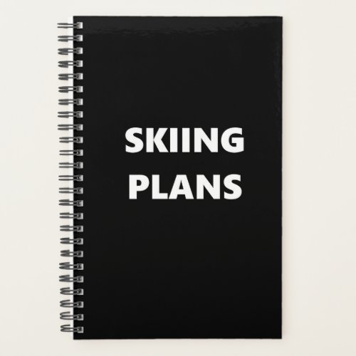 Skiing Planner Sports Theme Skiing Plans