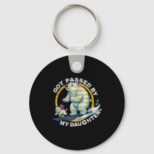 Skiing Polar Bear Design Got Ped By My Daughter Fu Keychain