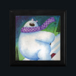 Skiing Polar Bear Gift Box<br><div class="desc">Skiing Polar Bear</div>