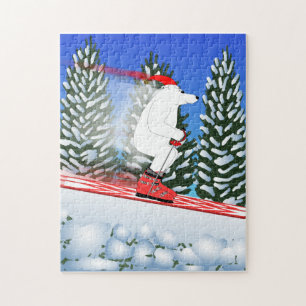 Skiing Polar Bear Jigsaw Puzzle