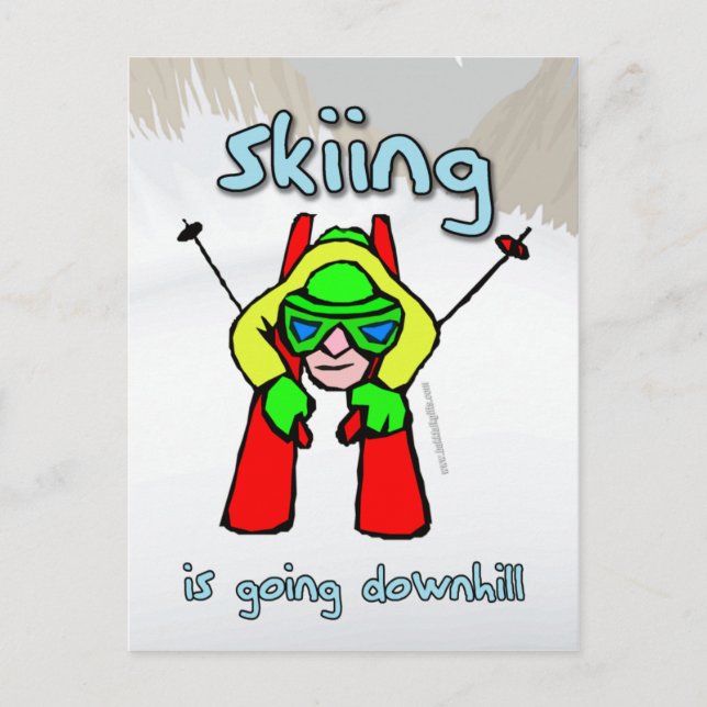Skiing Postcard (Front)
