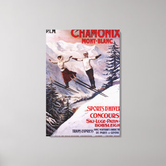 Skiing Promotional Poster Canvas Print