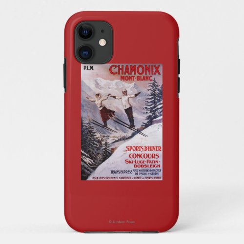 Skiing Promotional Poster iPhone 11 Case