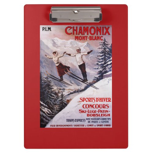 Skiing Promotional Poster Clipboard