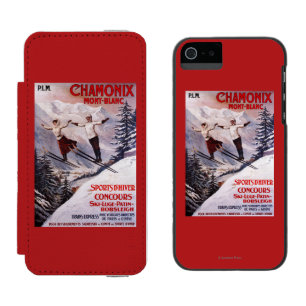 Skiing Promotional Poster Wallet Case For iPhone SE/5/5s