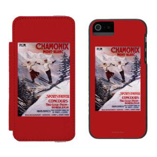 Skiing Promotional Poster Wallet Case For iPhone SE/5/5s