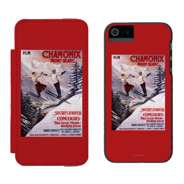 Skiing Promotional Poster Incipio iPhone Wallet Case (Side by Side)