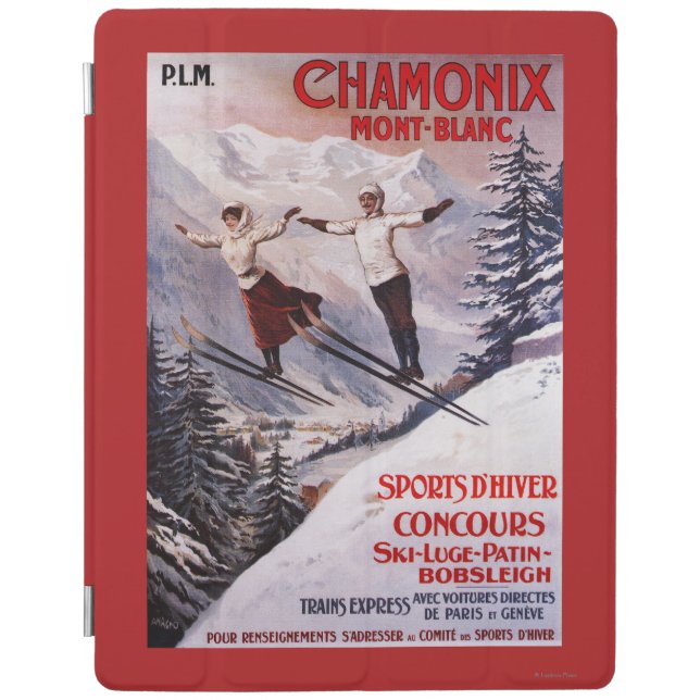 Skiing Promotional Poster iPad Smart Cover (Front)