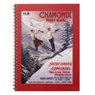 Skiing Promotional Poster Notebook