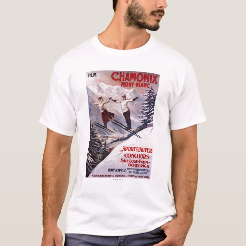 Skiing Promotional Poster T_Shirt