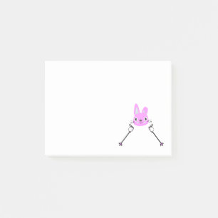 Skiing Rabbit with ski poles Post-it Notes