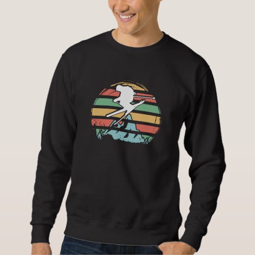 Skiing Retro Sweatshirt