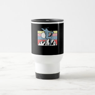 Skiing Retro Travel Mug