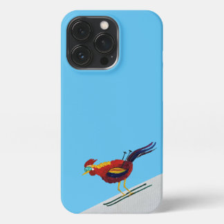 Skiing Rooster iPhone Case
