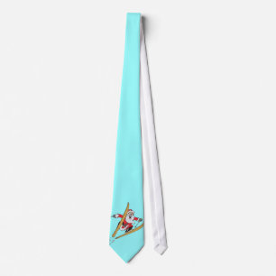 Skiing Santa Tie