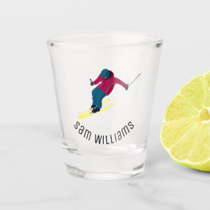 Skiing Shot Glass